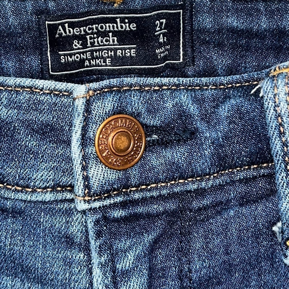 Abercrombie & Fitch Simone High Rise Ankle Jeans | Size 27/4R - Picture 5 of 7
